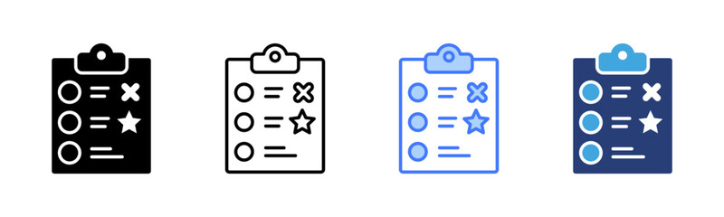 Poster - Result icon sheet multiple style collection
