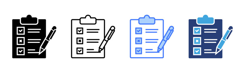 Poster - Assessment icon sheet multiple style collection