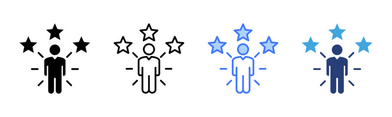 Poster - Competence icon sheet multiple style collection