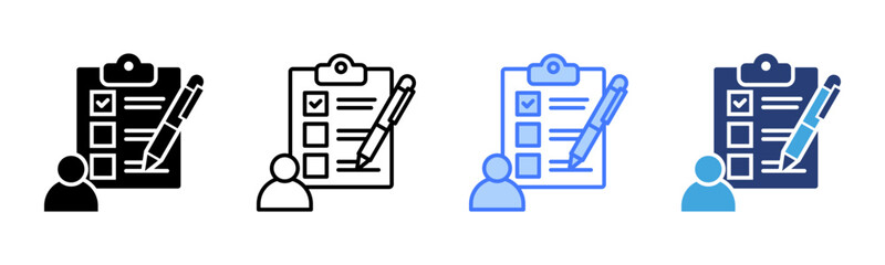 Poster - Self Assessment icon sheet multiple style collection