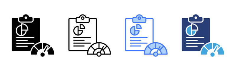 Poster - Benchmarking icon sheet multiple style collection