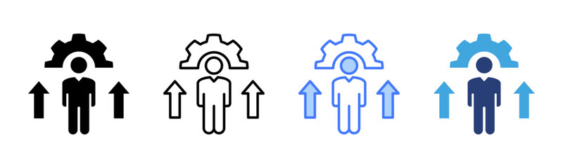 Poster - Skill Development icon sheet multiple style collection