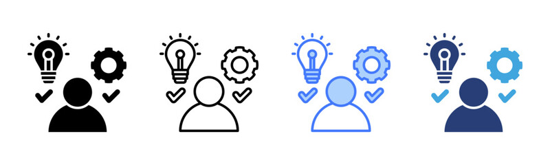 Poster - Competency icon sheet multiple style collection