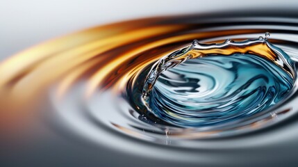 Poster - A splash of water with a splash of orange