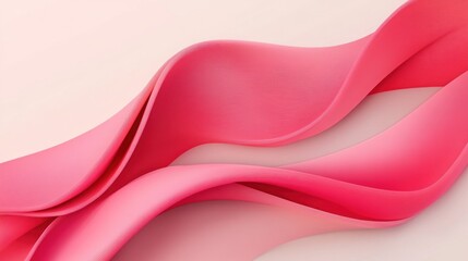 Poster - Pink, flowing ribbons create a dynamic abstract design.