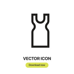 Leinwandbilder - Dress icon vector. Linear-style sign for mobile concept and web design. Dress symbol illustration. Pixel vector graphics - Vector.	