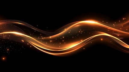 Abstract digital landscape with glowing orange particles on a dark blue background.