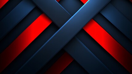 Wall Mural - futuristic lighting on sleek blue and red gradient background with diagonal stripe pattern made with