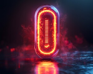 Poster - Vibrant loading progress bar designed as a thermometer