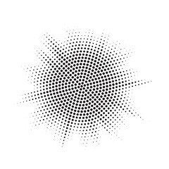 Leinwandbilder - Burst Halftone light effect. Glowing light burst. abstract grunge halftone dots background. Vector illustration.