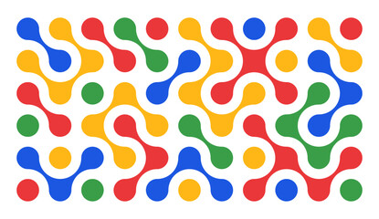 Aufkleber - Set colorful metaballs isolated on a white background. Modern contemporary geometric shapes and elements. Vector illustration