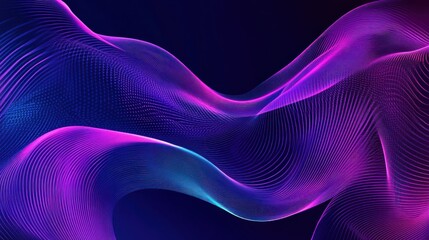Poster - Abstract design featuring flowing lines of vibrant colors.