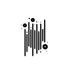 Poster - Vector illustration icon featuring geometric lines and circles on a white background representing modern design aesthetics