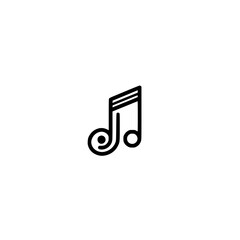 Poster - Vector illustration of a musical note symbol representing creativity and artistic expression in a minimalist design