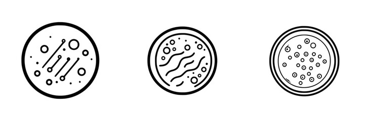Poster - vector illustration of abstract circular patterns depicting cosmic themes and elements in a minimali