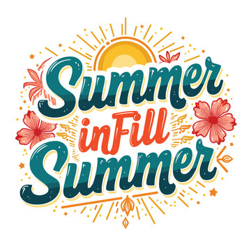 Typography summer with beech and sunset lover t-shirt design vector.