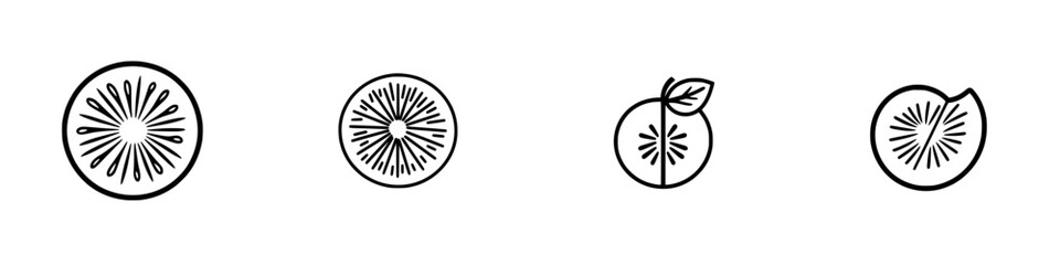 Poster - Vector illustrations of various fruit icons showcasing distinct designs for creative projects