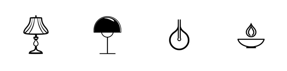 Poster - Various lamp designs showcasing different styles for home lighting and decor options
