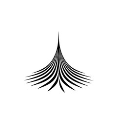 Poster - Vector illustration of a dynamic abstract design with flowing lines in black and white, representing movement and energy