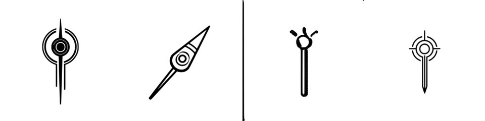 Poster - vector illustration icons of various compass designs suitable for navigation apps and adventure them