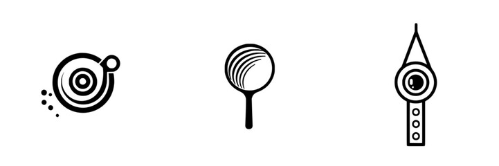 Poster - Vector illustration icons featuring various abstract shapes and designs for modern graphic communication and creative projects