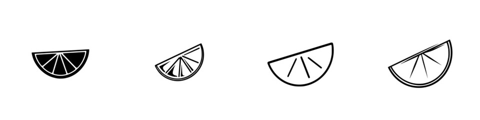 Poster - Vector illustration of various lime slices designed for culinary and beverage themes