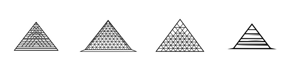 Poster - vector illustration of geometric triangle icons with various patterns and designs suitable for moder