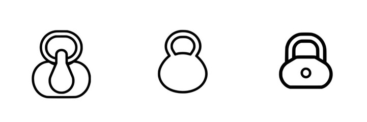 Poster - Vector illustration of three different padlock designs showcasing security symbols in a minimalist style