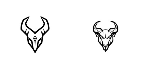 Poster - Unique vector illustration icons showcasing stylized animal heads for creative projects and branding purposes
