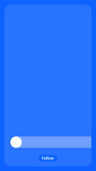 Poster - Mockup of social network. Smartphone template for social media app. Social media follow button.