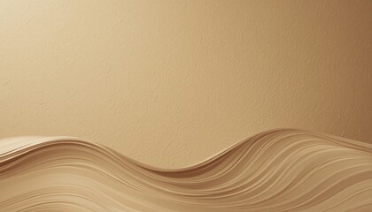 Poster - Serene waves of texture abstract art minimalist design warm tones close-up visual harmony