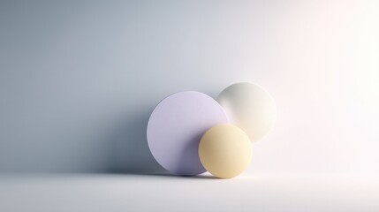 Poster - minimalistic pattern of background circles creates clean image that offers ample copy space for designers