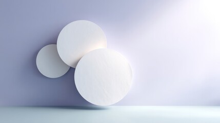 Poster - minimalistic pattern of background circles creates clean image that offers ample copy space for designers