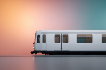 Aufkleber - explore minimalistic transport design against vibrant neon background in this strikingly clean image