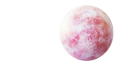 Wall Mural - Pink moon full moon super moon astronomy celestial body lunar phase space on transparent background