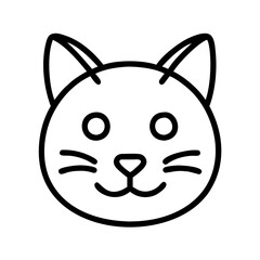 Poster - Cute cat face drawing vector illustration for pet lovers and animal graphic design projects