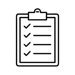 Poster - Checklist clipboard icon vector illustration for task management and to do list planning app