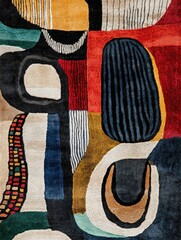 Poster - Abstract organic forms blend harmoniously in a colorful tapestry of modern art