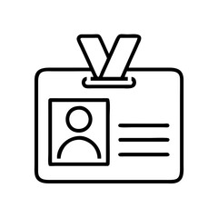 Poster - Identification badge id card employee staff pass access security name tag vector graphic icon