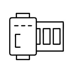 Fototapete - Film roll photography icon vector illustration for vintage camera and photo studio design