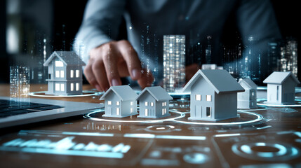 Poster - Real estate investment property houses development future technology architecture planning and design
