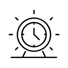 Poster - Alarm clock time management deadline reminder wake up call schedule appointment icon vector art