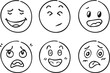 © MST. THAMIN BEGUM - Collection of Simple, Hand-Drawn Emoticons Displaying Various Emotions