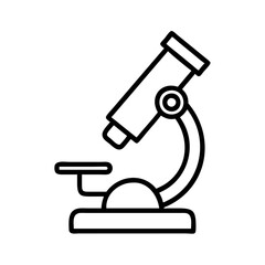 Poster - microscope vector icon for science research laboratory equipment and medical biology study tool