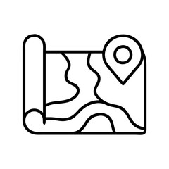 Poster - Find your way map icon vector illustration for travel location and destination concept design