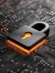 Poster - Secure Data Protection Network - Cybersecurity, data encryption, safety, network security, secure connection. Protecting sensitive information