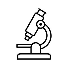 Poster - microscope vector illustration for science research biology lab equipment and medical study tool des