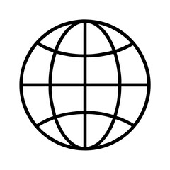 Poster - Globe earth world map vector icon symbol for global network internet connection design element