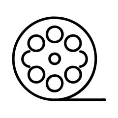 Poster - Film reel vector icon illustration for cinema movie production and entertainment industry design