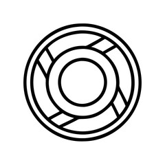 Poster - black and white geometric circle design element vector illustration graphic art drawing, design, ico